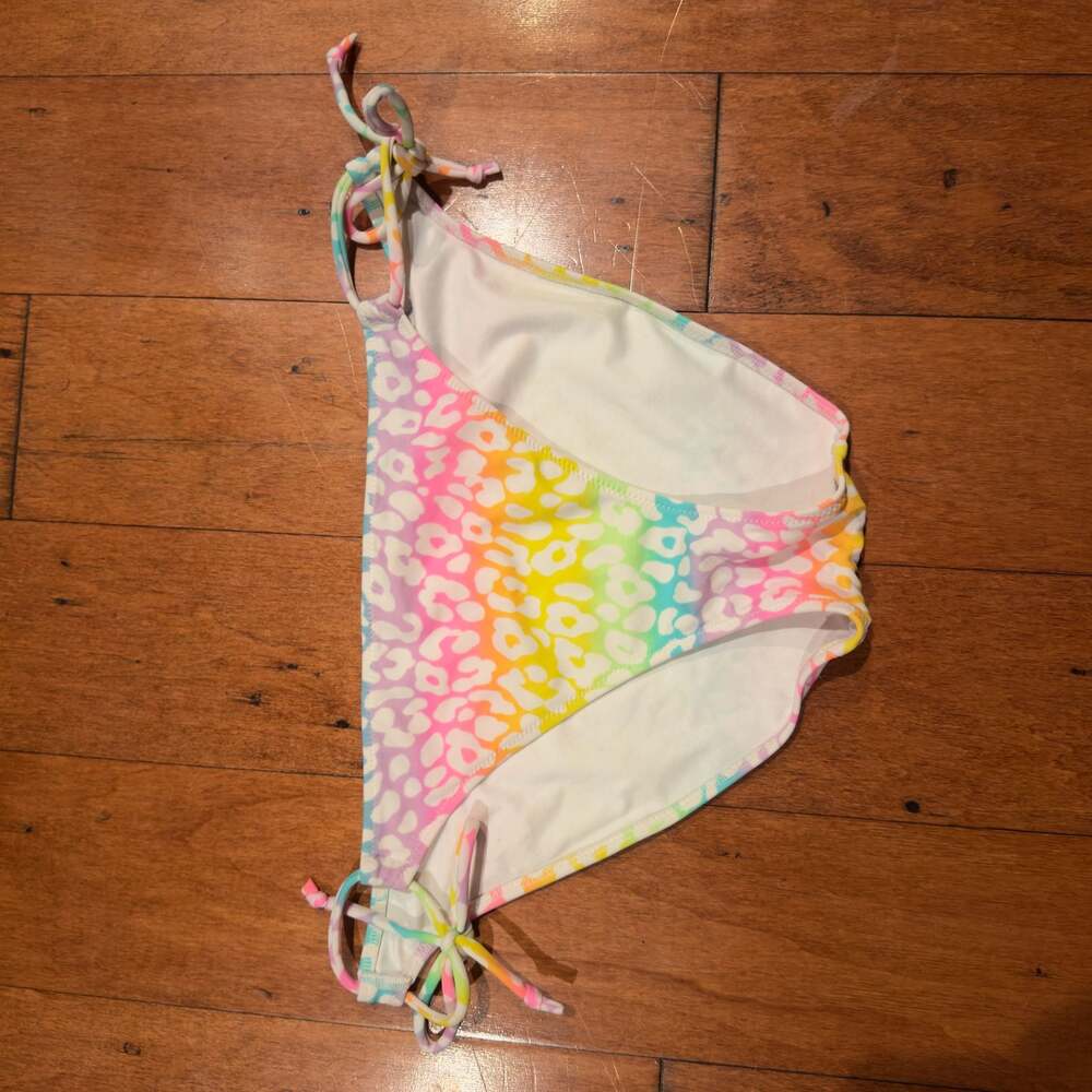 Victoria's Secret Women's Rainbow Leopard Print Tie-Side Bikini Swim Bottoms